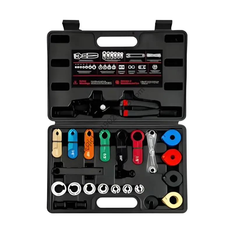 

Automotive Oil Line Disconnect Tool Set for Easy Removal of Oil Oil and Radiator Hoses Color Coded Sizes for Standard X7AB