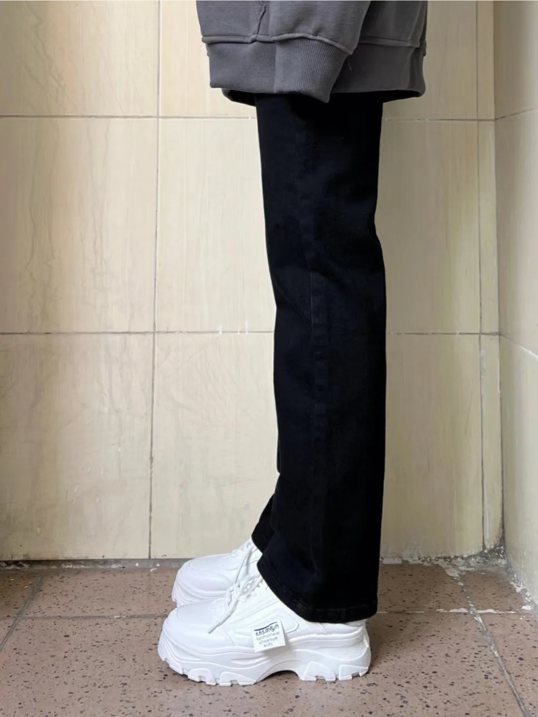 جينز ضيق مستقيم وواسع الساق للنساء صيفي رقيق مقاس كبير سمين مم الكمثرى قرد التخسيس e أنبوب السراويل عالية الشارع INS العصرية #5