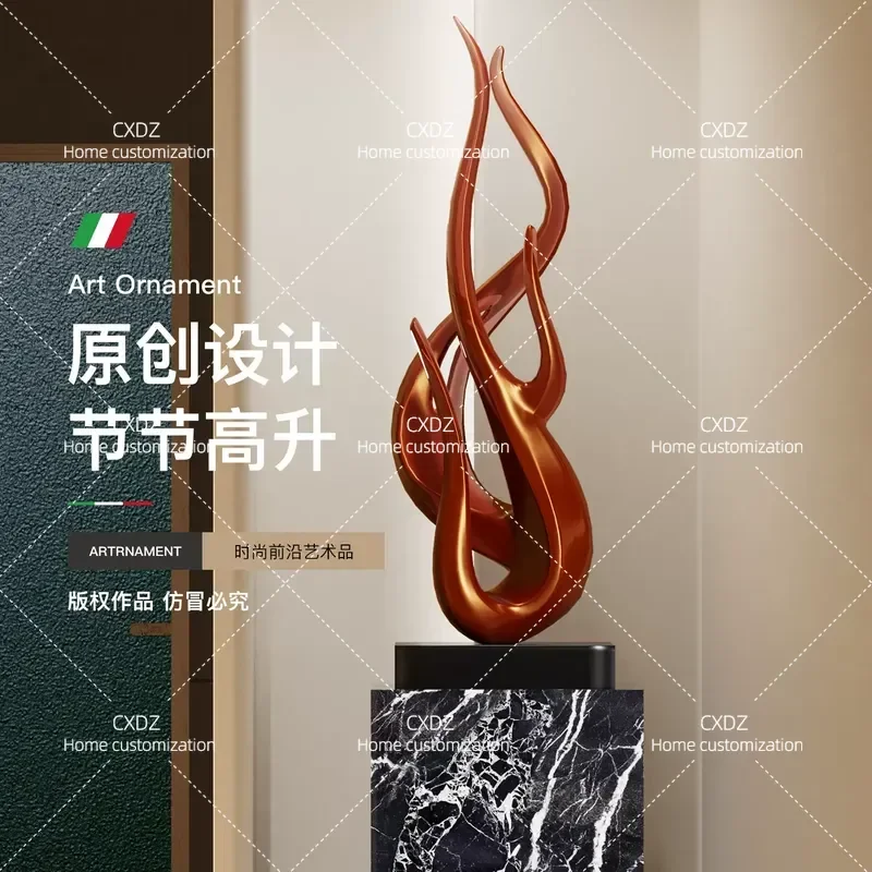 Italian Minimalist High End Transparent Abstract Art Ornament Staircase Corner Living Room Hotel Lobby Craft Decoration