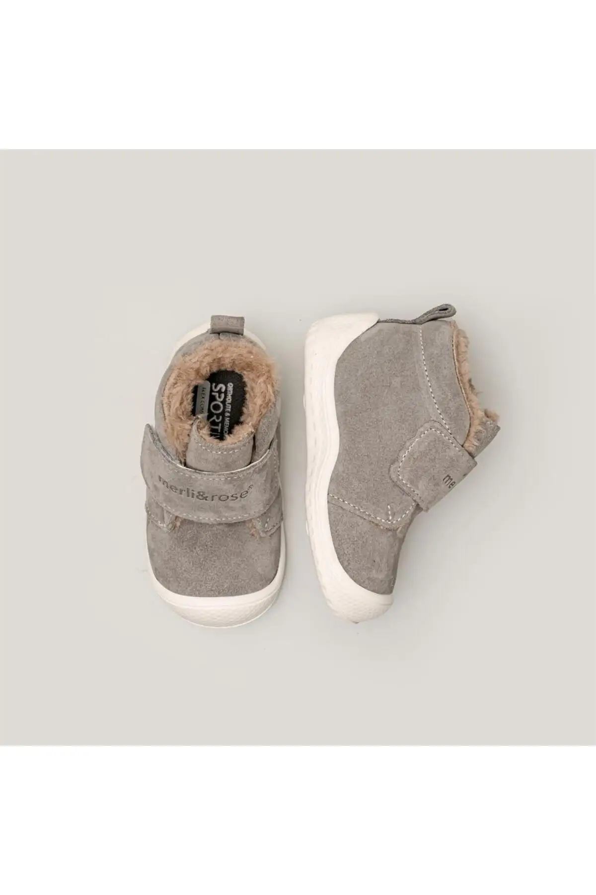 Stride Plush Suede First Step Boots | Grey