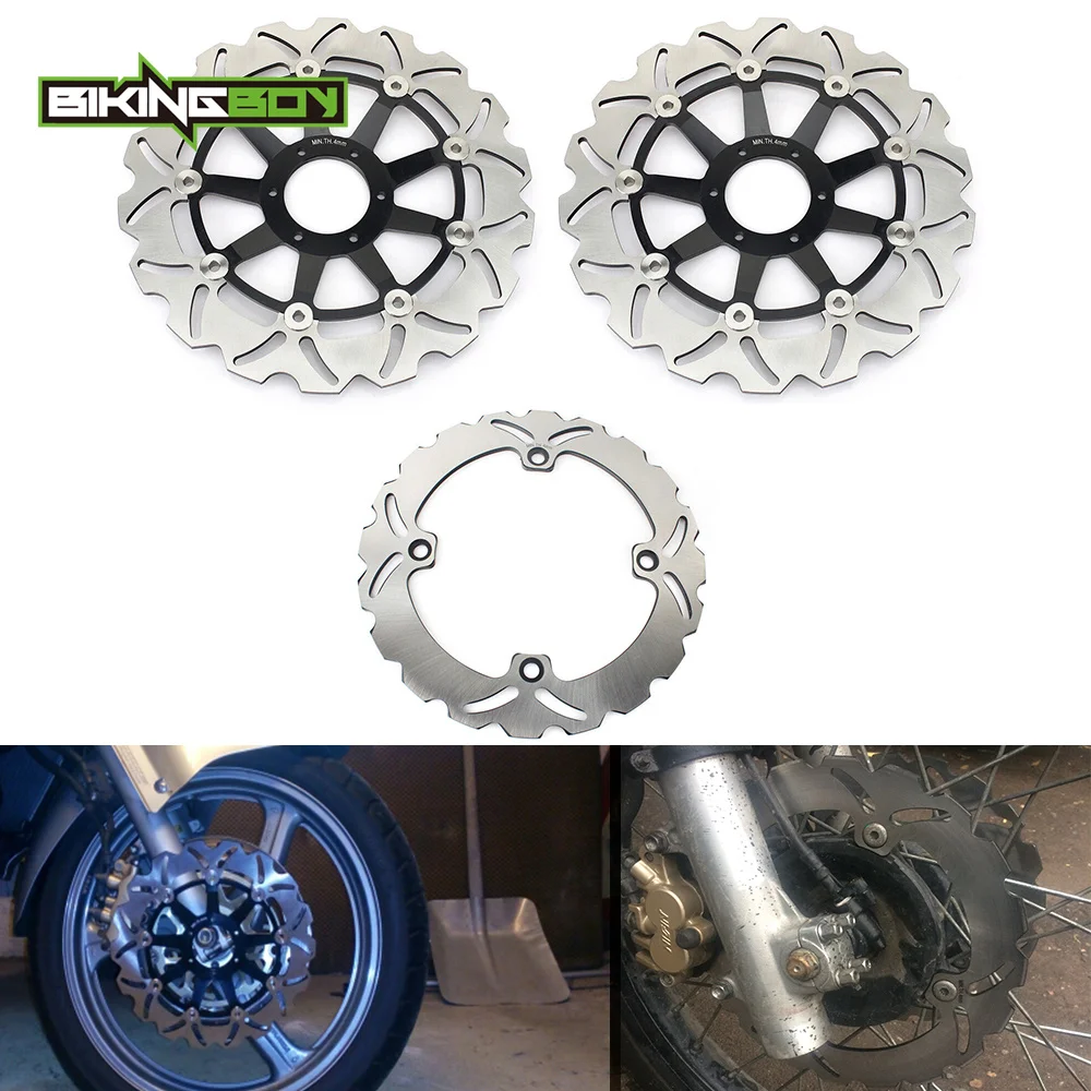 BIKINGBOY Front Rear Brake Disks Discs Rotors For Honda XL1000V Varadero 99 00 01 02 03 04 05 06 07 08 09 10 11 12 XLV 1000 Set