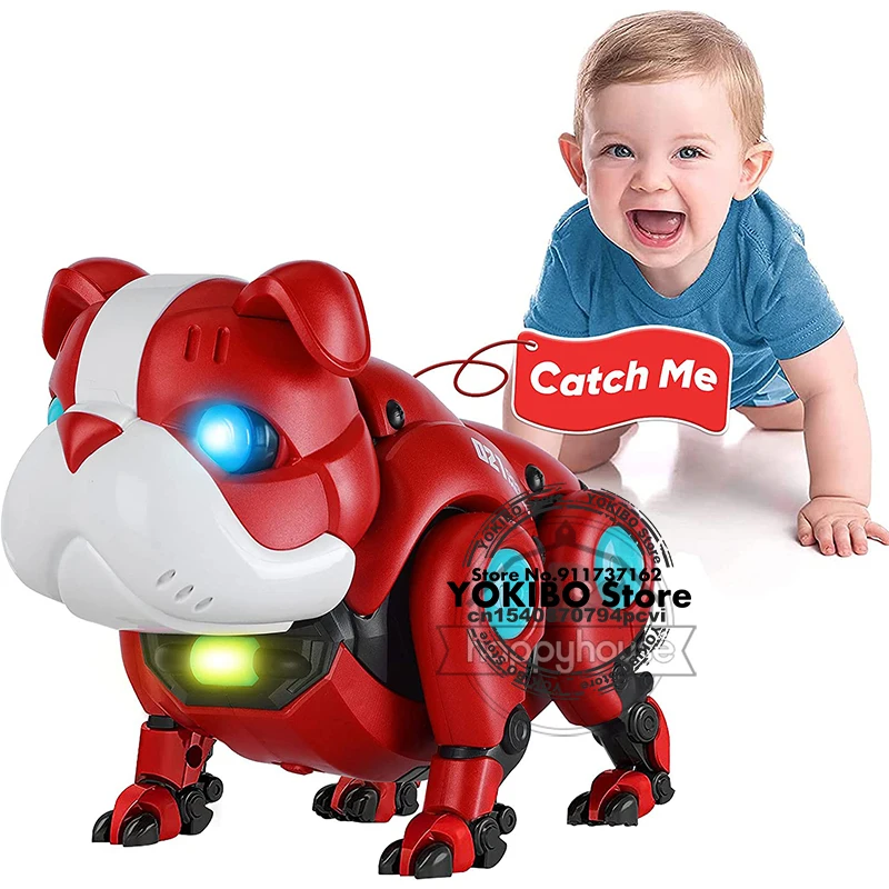 Baby Musical Toys Electronic Walking Moving Mecha Dog for Kids Interactive Toys Voice Control Light Music Toys for Toddler 1 2 3