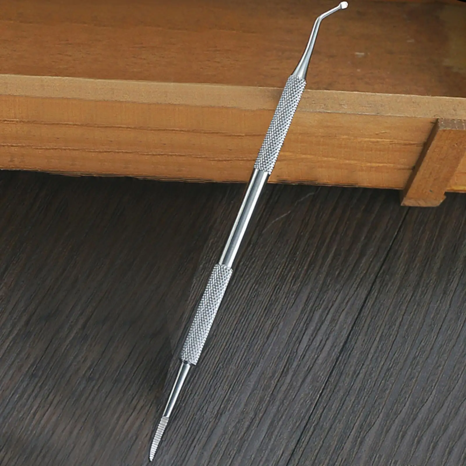Professional Dual Sided Cuticle Pusher Stainless Steel Spoon Nail Cleaner Tool for Daily Nail Care