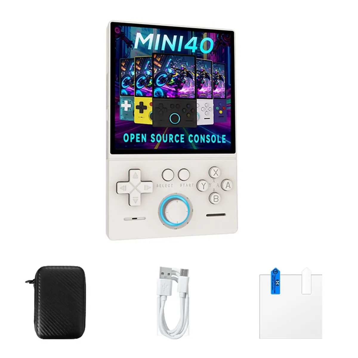 ■★New Arrival Fashion  MINI40 Retro Game Console 4.0Inch IPS HD Screen Open Source Linux System 18000+ Games 30+ Emulators with