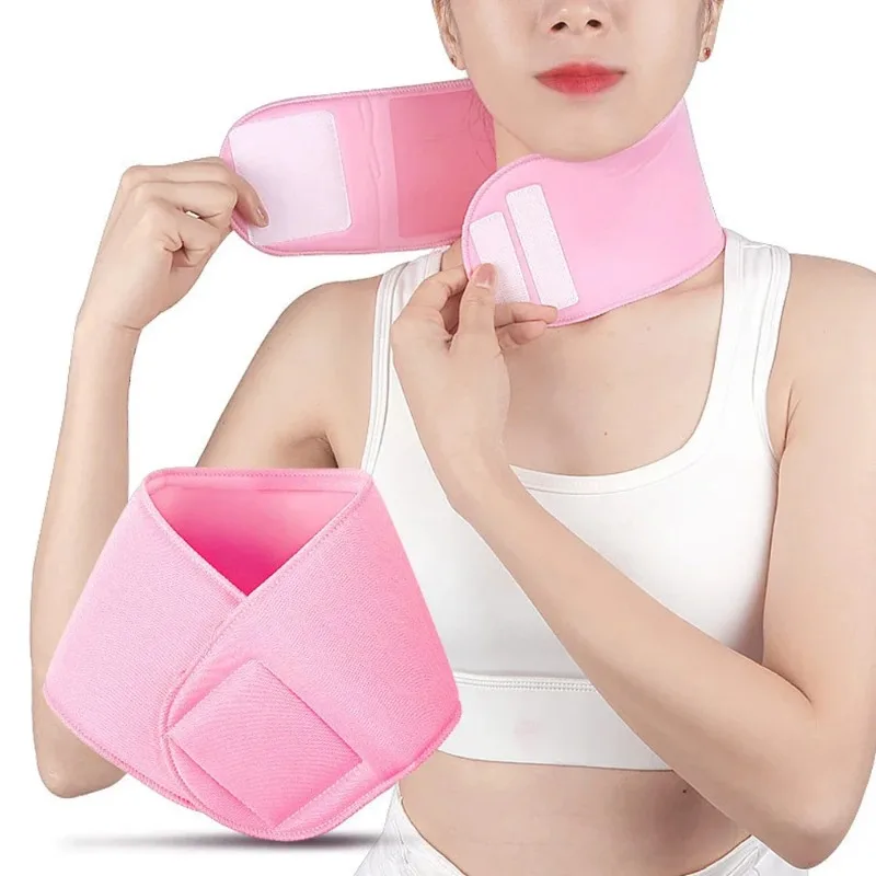 Wiederverwendbare Silikon Gel Anti Aging Patch Für Hals Maske SPA Maske Feuchtigkeitsspendende Gürtel Schönheit Haut Hals Pflege Frauen