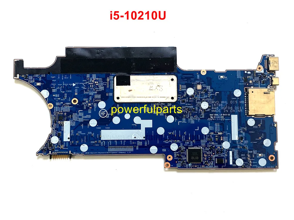 Working Good For HP 15-DQ Motherboard i5-10210 Cpu On-Built L72029-601 L72029-001 18798-1 448.0GF06.0011 Tested Ok