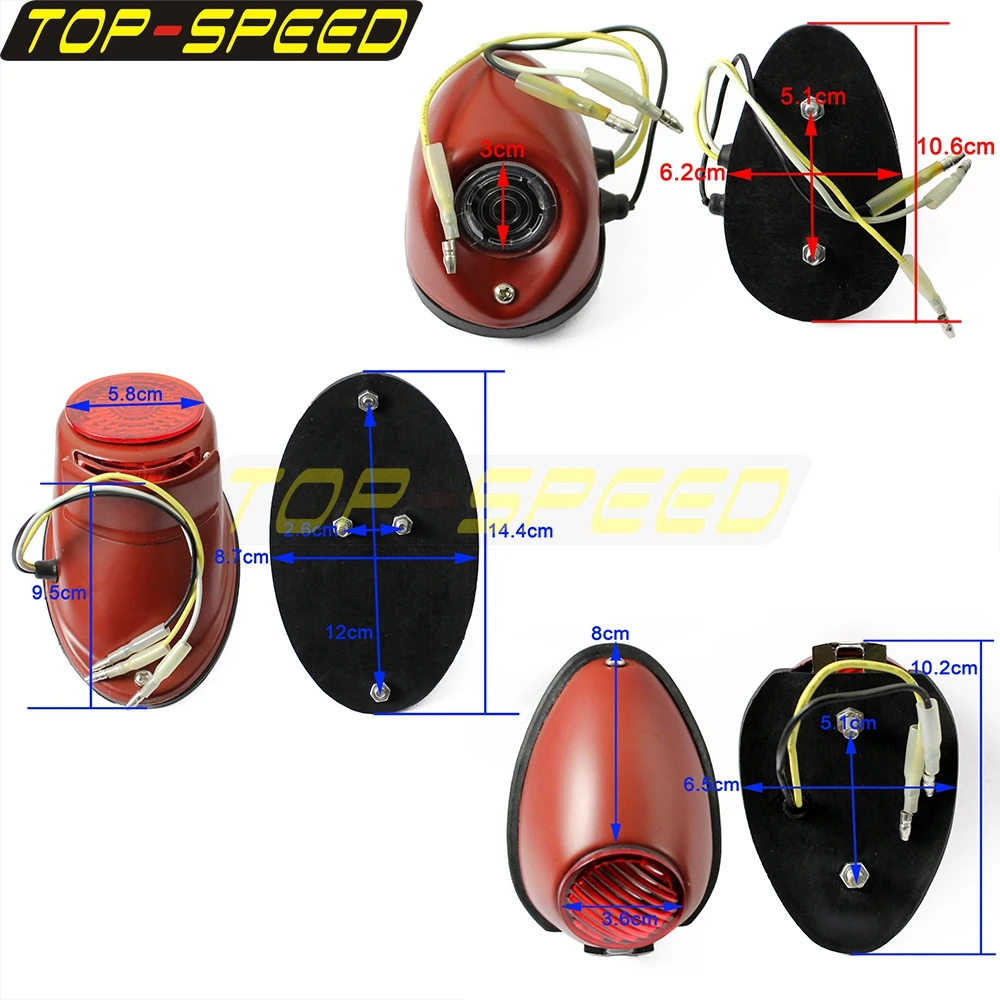 Motorcycle Classic Retro Taillight Brake Lamp Indicator Light For Zündapp DB DS KS MW M1 M72 R12 R75 R51 R61 Dnepr Ural Sidecar