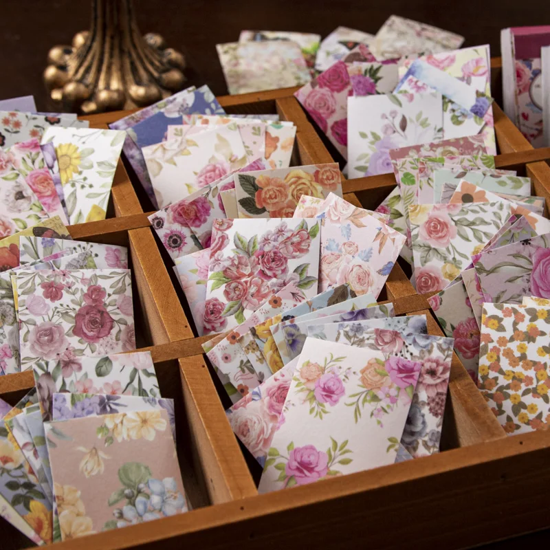 100pcs/pack Floral Decor Stickers Book Butterfly Sticker Collage Junk Journal DIY Scrapbooking Ins Sticker Stationery