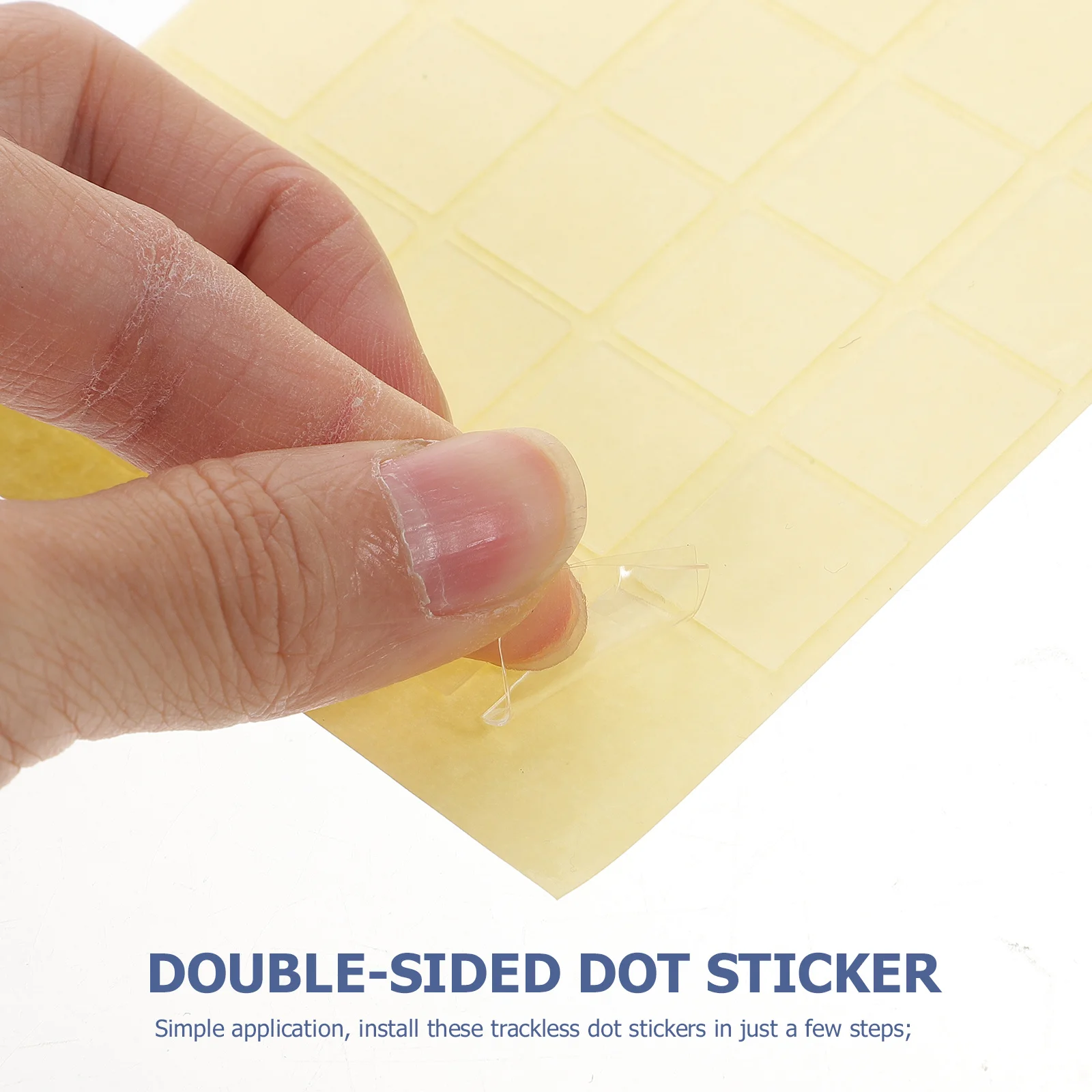 150Pcs Clear Adhesive Sticker Square Double Sided Tape No Traces Transparent Stickers Easy Storage Double Sides Tape