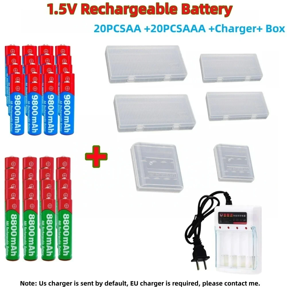 New 1.5V Aa Aaa Rec…