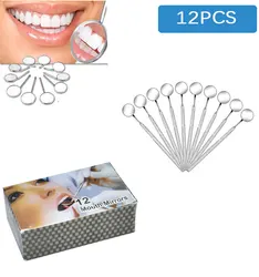 Dental Mouth Mirror Odontoscope Oral Care Teeth Clean Examination Hygiene Glass Mirror Front Surface Mirror Handle