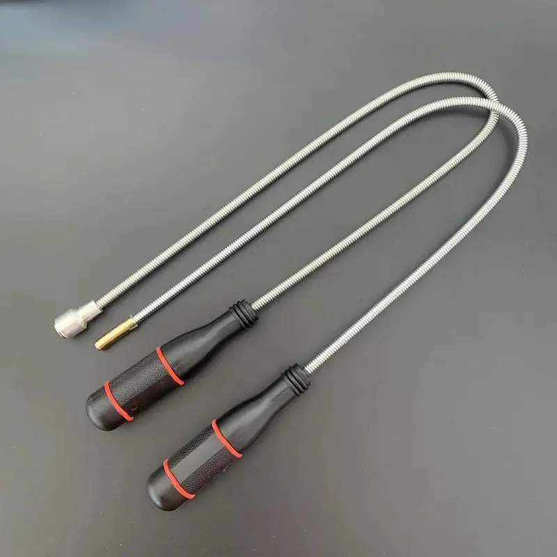 2 PCS New Foldable Strong Magnetic Pickup Tool Metal Flexible Pick Up Tool Suction Bar Magnet Spring Grip Grabber Portable Hand