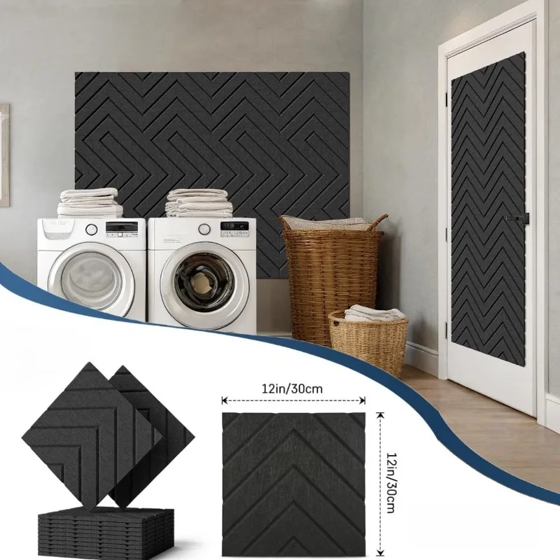 

0.9mm Square Wall Sticker Felt Self Adhesive Acoustic Panel Home Decor Soundproof Wall Panels for Home Studio Room Wall Cladding