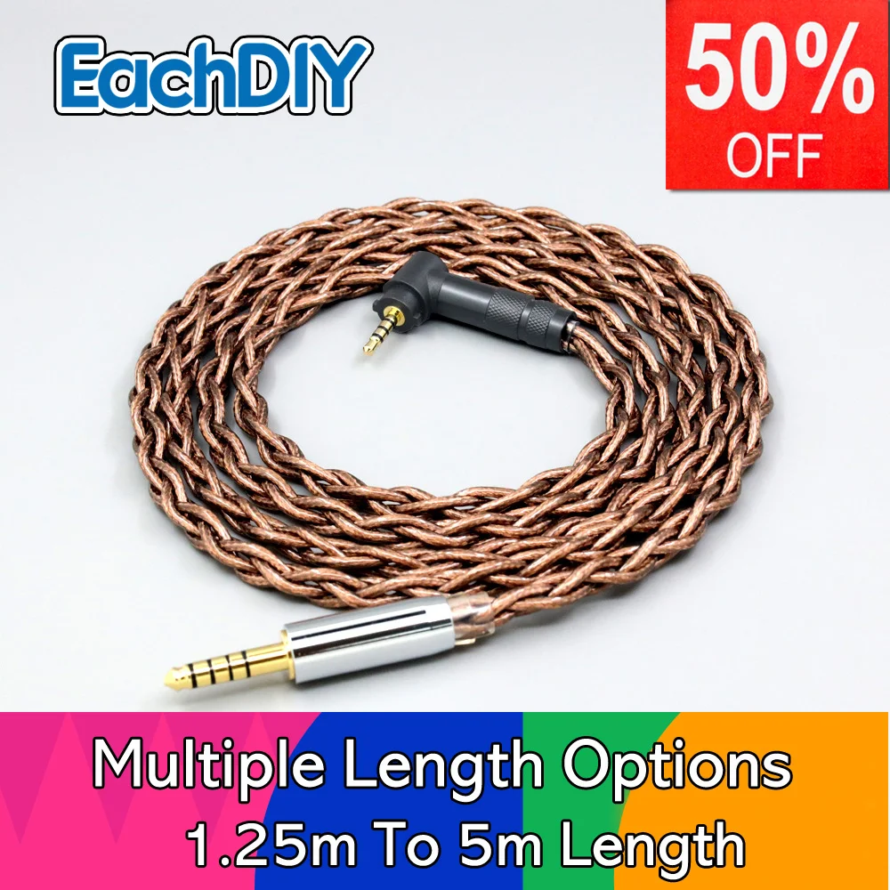 99% 24k Gold 7n Pure Silver Graphene Shield Earphone Cable For Fostex  50TH  T50RP Anniversary RP Stereo Headphone LN008564
