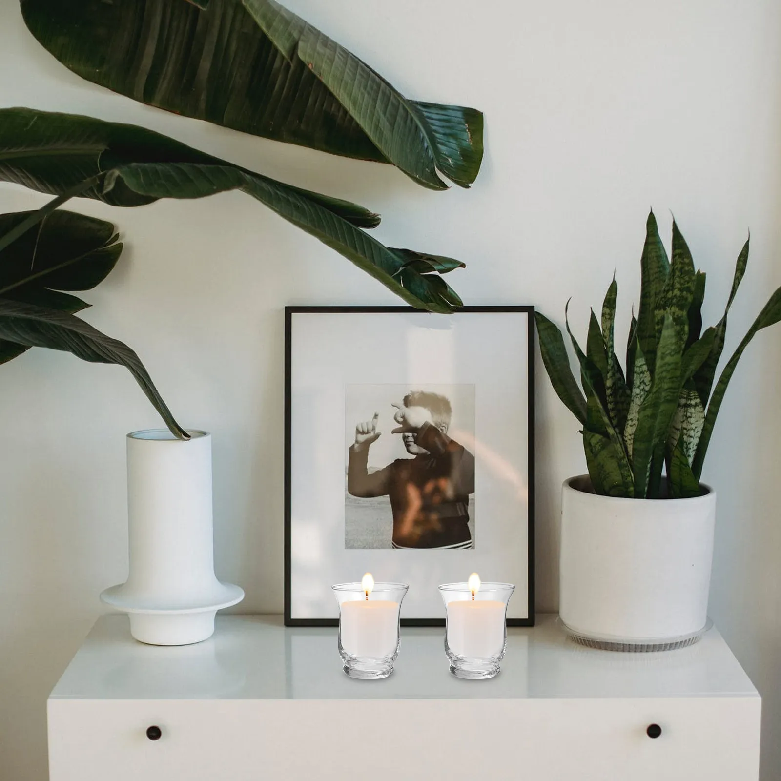 

2 шт. стеклянные подставки для ароматических свечей, креативные декоративные держатели для свадебных банкетов, центральное украшение стола, простой эстетичный дизайн