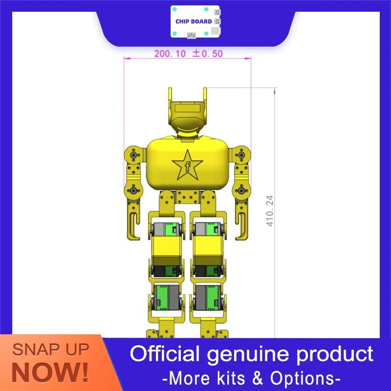 

Seeedstudio Fashionstar Atom S 10DOF Humanoid Robot Platform with RA8-U25H-M Servos and XIAO ESP32S3 Controller