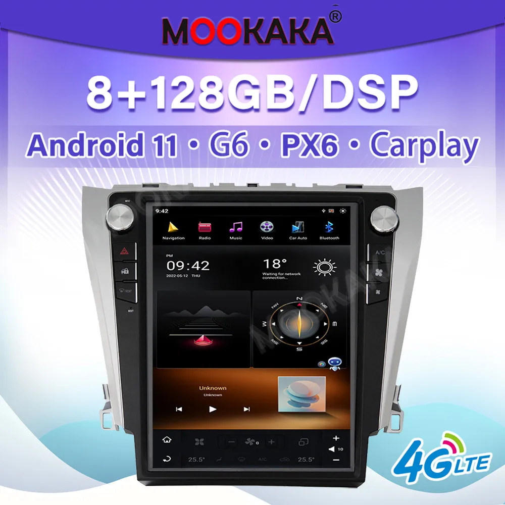 

8+128GB Android 11 For Toyota Camry 2012-2016 Car Stereo Radio Multimedia Player GPS Navigation Auto Audio Head Unit DSP WIFI