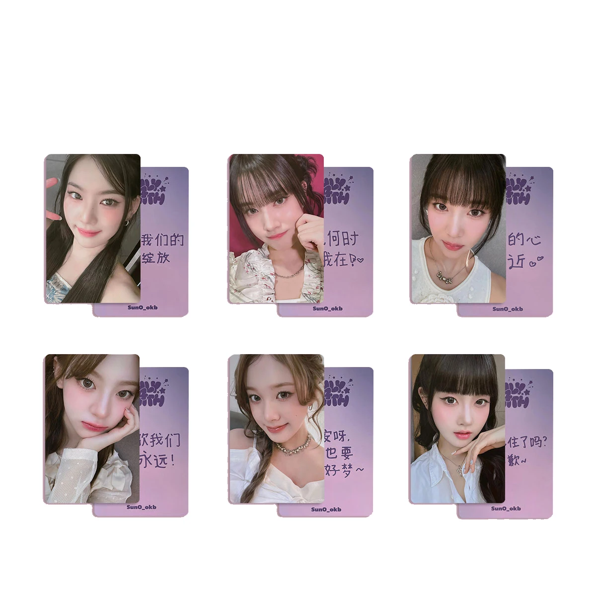Wholesale STAYC Member Cosplay Figure Two Sides Glossy Selfie Cards Sieun Yoon Seeun 4TH ANNIVERSARY Photocards Fans Collectible