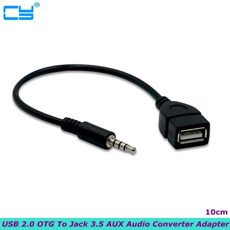 yZ[z15cm USB 2.0 OTG - 3.5mm AUXI[fBIϊA_v^[ IX-X AUXP[u ԍMP3Xs[J[ fBXN USBtbVhCup