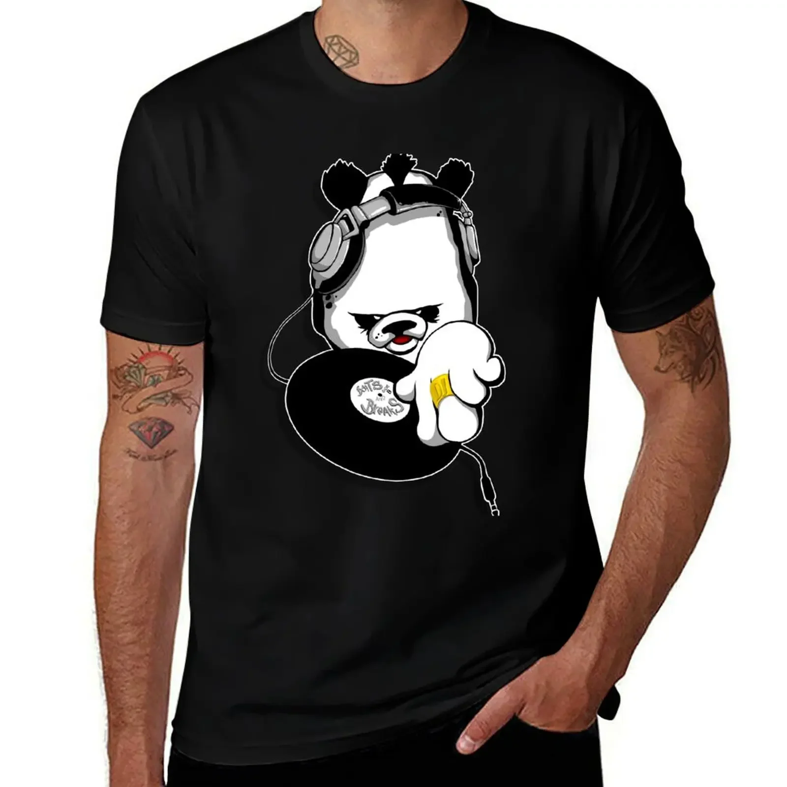 

PANDA DJ 02 T-Shirt graphic tee shirt anime figures mens graphic t-shirts hip hop