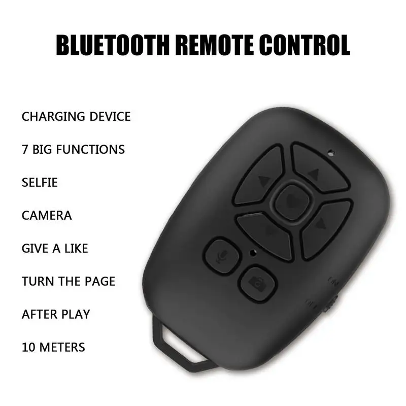 Wireless Remote For Phone Camera Bluetooths Mobile Phone Remote Button Clicker Page Turner Rechargeable Remote ForAndroid IOS