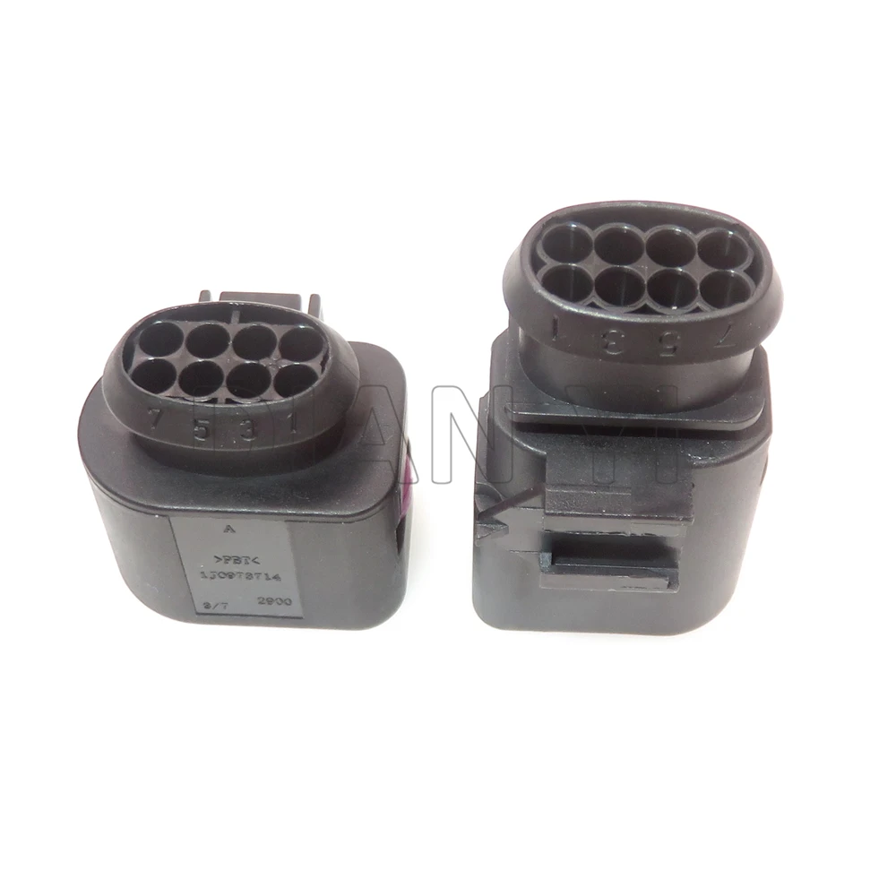 1 Set 8 Way Car Male Female Docking Connector AC Assembly For VW 1J0973714 1J0973814 Auto Radar Gearbox Electric Socket