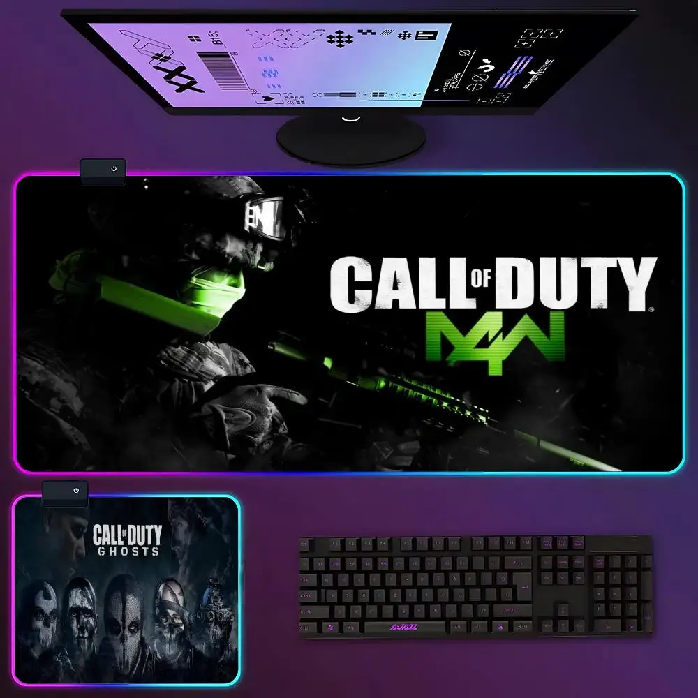 Call Of Duty Warzone Gamer Mouse Pad RGB Luminous 700X400mm Large Table Pad Encrypted Anti Skid Super Large Mouse Pad