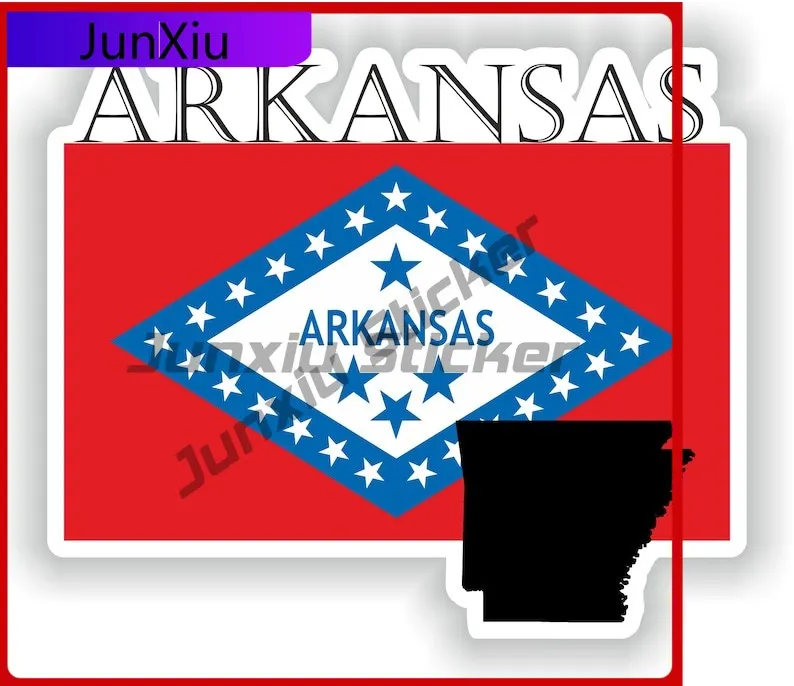 

Arkansas America Funny Motorcycle UV Resistant Sticker Vinyl Contour Pattern Scratch Durable Fade Accessory Decal Unique Custom