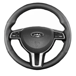 Hand Sewing Auto Car Steering Wheel Cover For JAC S2 2015 - 2018 S2MINI Volant Braid on Steering-wheel Wrap Protector 2017 2016