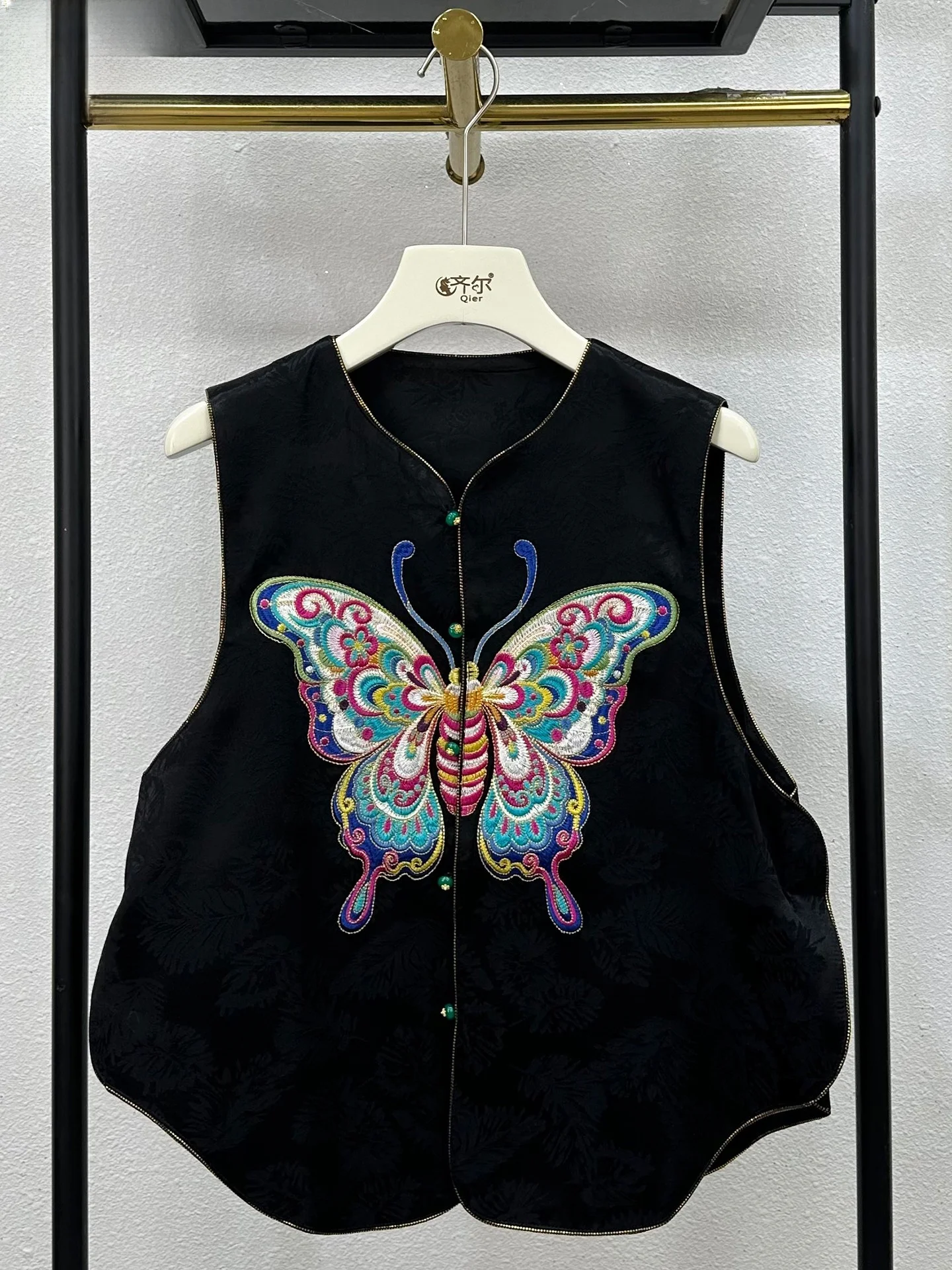 

New Chinese Sle Heavy Embroidery Women's Jaet Silk Spring Autumn High-End Feelings Tang Costume Bal Vest