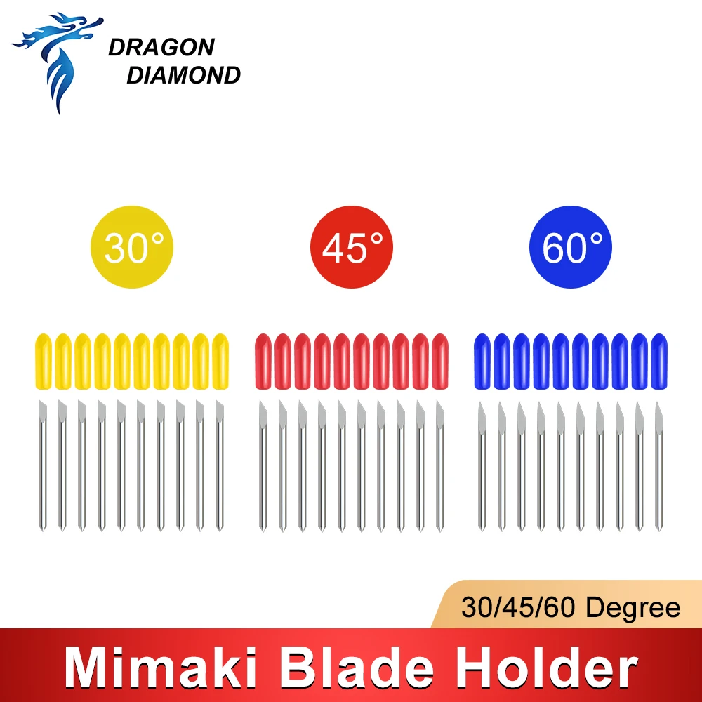 5Pcs 30/45/60 Degree Mimaki Cutting Plotter Blades +1PC Mimaki Vinyl Cutter Blade Holder for CJV30 CJV150 CG-60 CG-130 Cutter