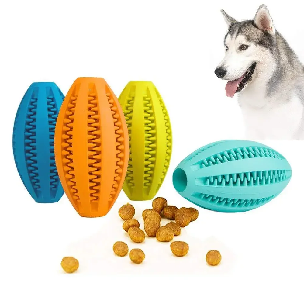 Pet Dog Chew Toys Teeth Cleaning Snack Ball Pet Dog Toy Ball Natural Rubber Super Tough Interactive Bouncy Pet Supplies