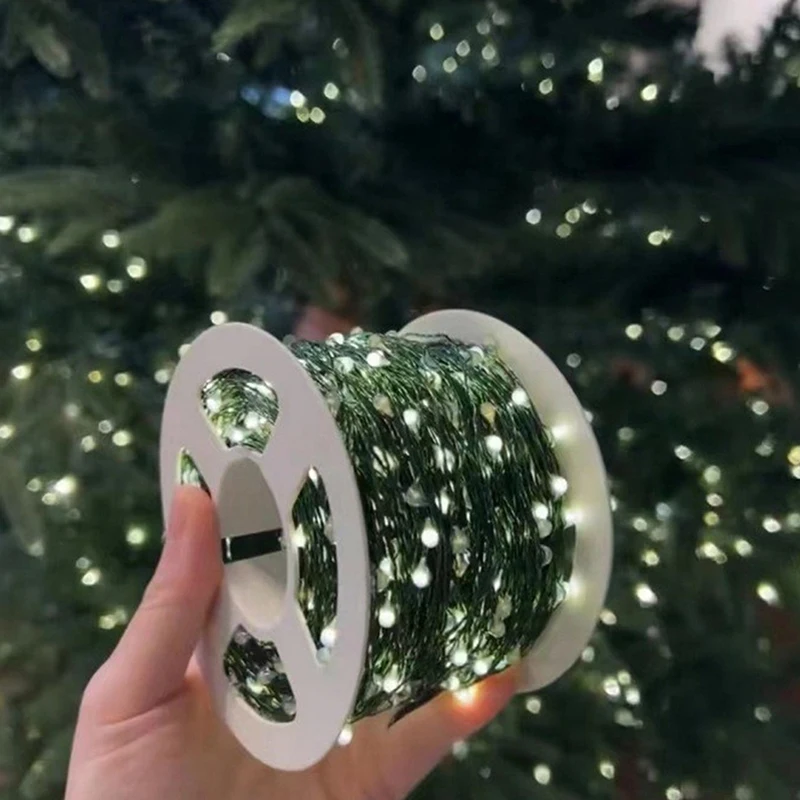 1PCS 5/10/20M Fairy String Lights Christmas Garland Outdoor Decor Lights Waterproof With Remote For Tree Street Wedding Party