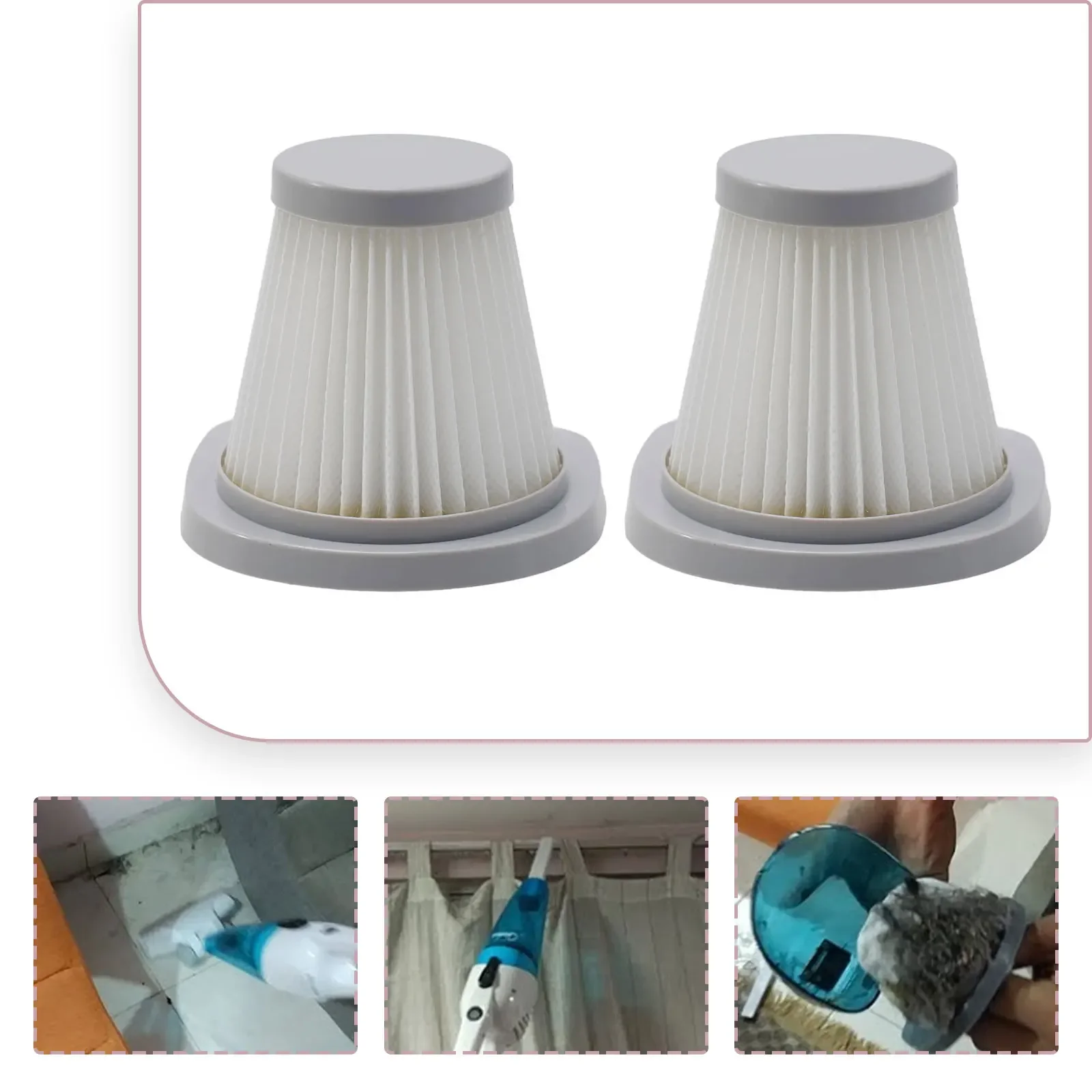 Convenient Filter Prevent Small Dust Particles Washable High-strength MVC SC861 R/B 2 Pack Easy To Install Effectively