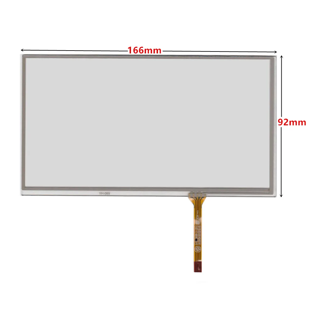 Panel de pantalla táctil digitalizador para coche, 6,95 pulgadas, 4 pines, DVD, navegación GPS, Multimedia, Panel de cristal