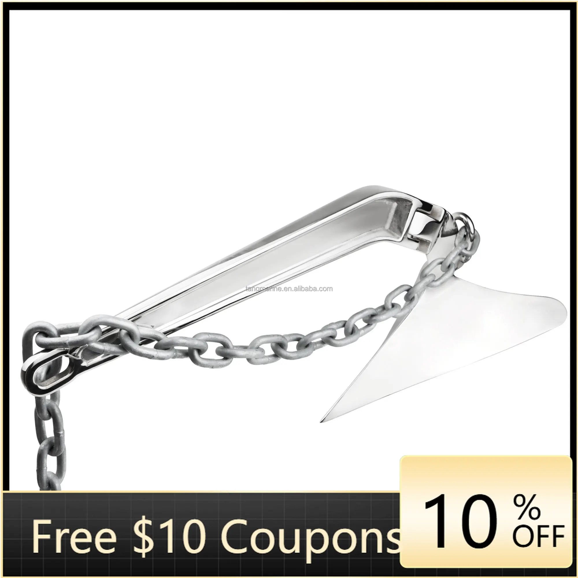 

STLF High Quality Marine Boat Hardware High Polished AISI316 Stainless Steel Plough Anchor for Boat