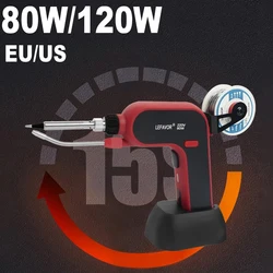 80W/120W Electric Soldering Iron Gun Hand-held Internal Heating Soldering Iron Automatically Send Tin Gun Soldering Welding Tool