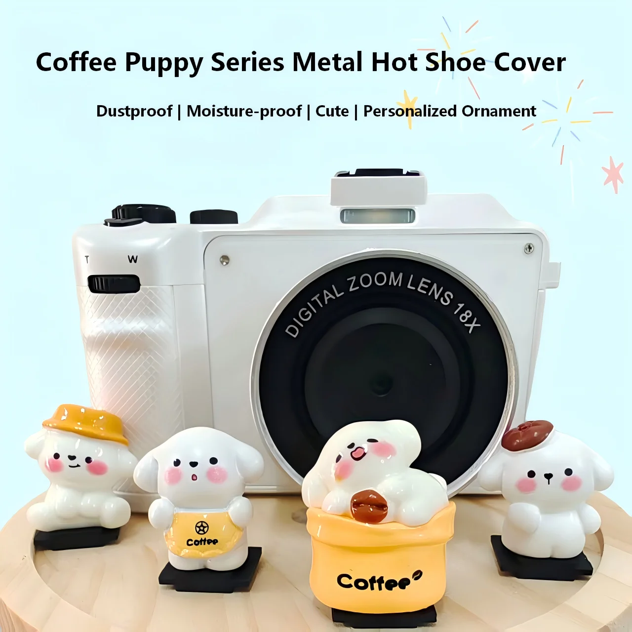 Coffee Dog Series Universal Hot Shoe Cover for Leica Q2 Q3 FujiX100V X-T5 SonyZV-1 ZV-E10 CanonEOS R5 NikonZ5 Camera Accessories view 2