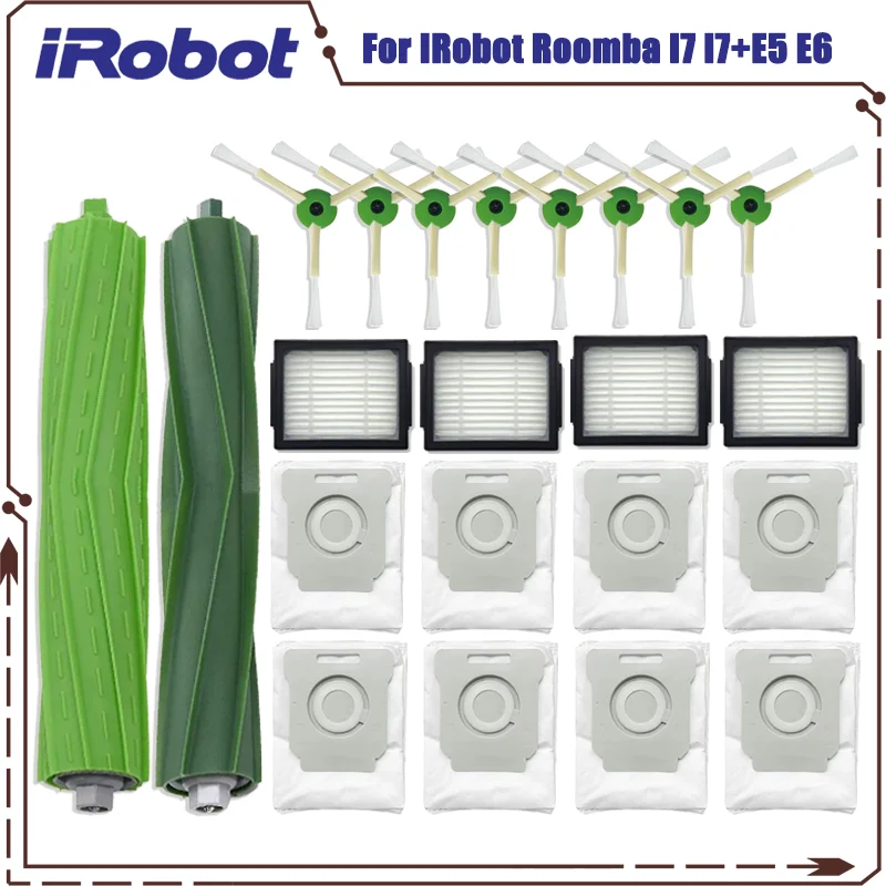 

For iRobot Roomba i7 i7 i6 i8 i3 Plus E5 E7 E&I Series Hepa Filter Side Brush Main Brush Vacuum Cleaner Replacement Accessories