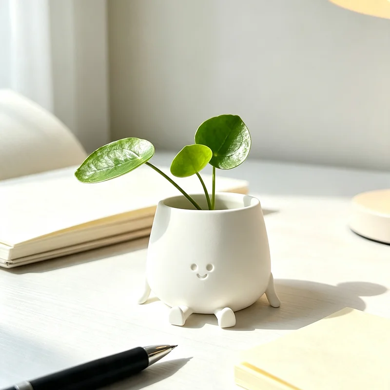 กระถางต้นไม้ลายหน้ายิ้มน่ารักพ - 3D Printing Vase บทวิจารณ์และราคา