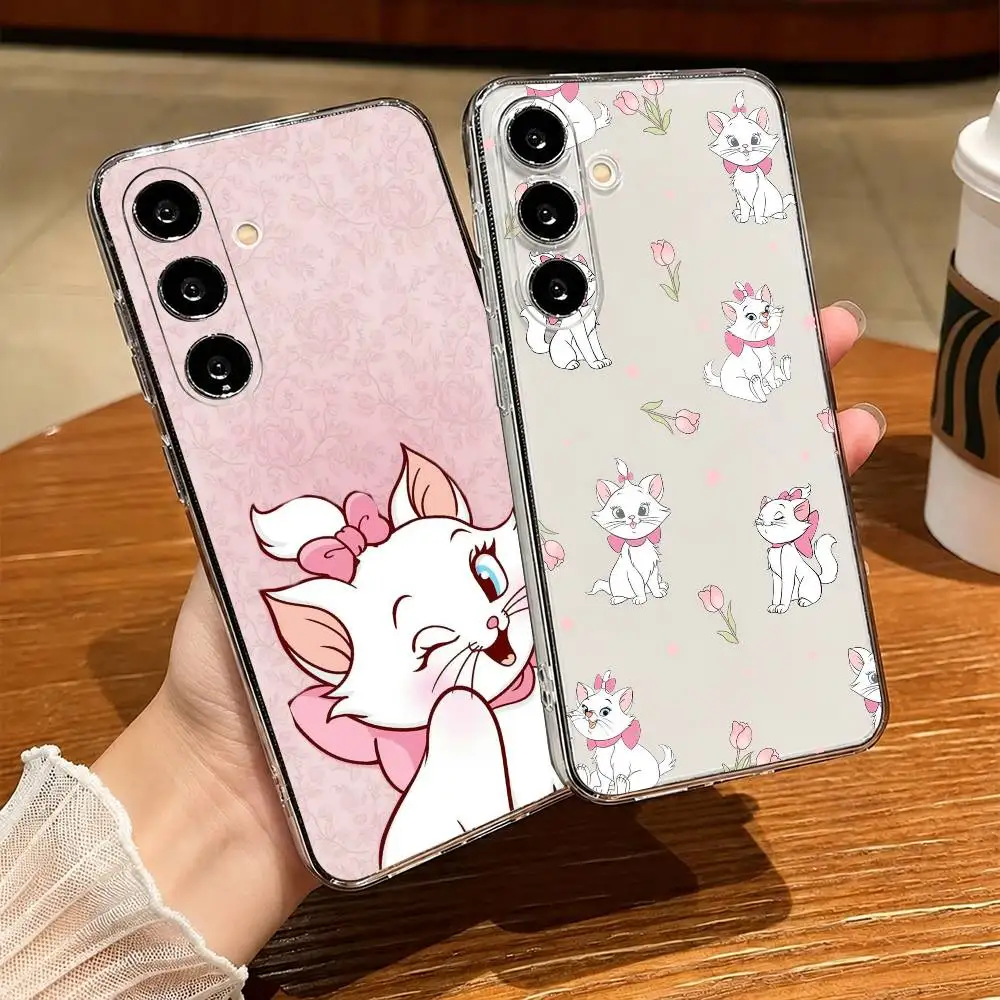 Bestselling M-Maries Cartoon Cat Phone Case For SamsungA10,12,20,21S,30,31,40,50,51,52,70,71 Transparent Cover