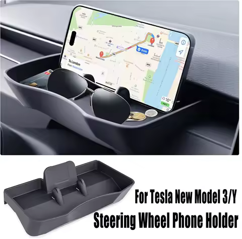 For Tesla Model 3 Highland Model Y Juniper Steering Wheel Phone Holder Instrument Panel Glasses Pocket Dashboard Air Outlet Box