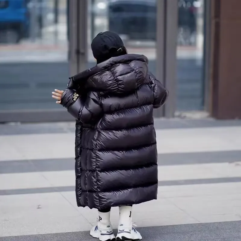 Chaqueta de plumón gruesa para niñas, abrigo largo coreano para niños, prendas de vestir para bebés, 4, 6, 8, 10, 13, 15 años, Invierno 2023