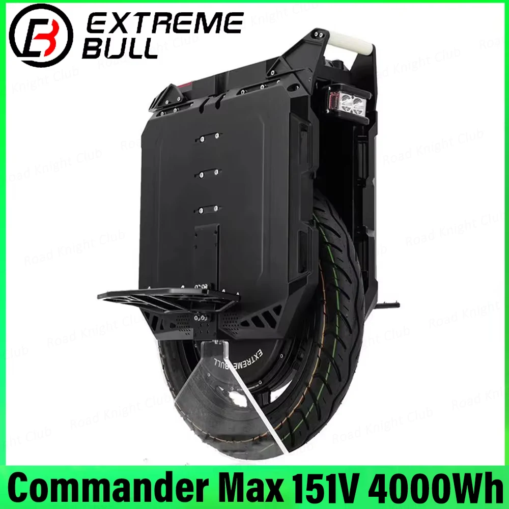 EXTREME BULL Commander Max 50S 151V 4000Wh Battery C38HT 4000W Motor Smart BMS Adjustable Pedal Height 20inch Electric Unicycle