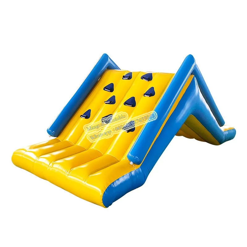 3x2x1.1 meter Inflatable Floating Dock Swimming Combo Water Floating Slide Portable Inflatable Water Park Swimming Pool Slide