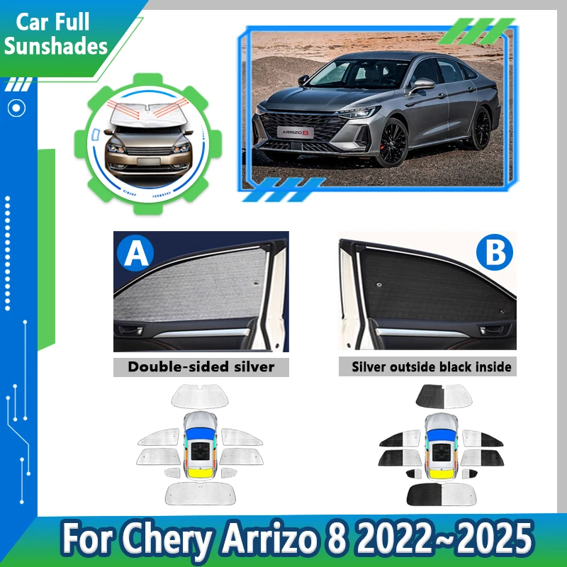 

Автомобильный солнцезащитный козырек для Chery Arrizo 8 2022 2023 2024 2025 Fulwin A8 Pro A8 L, анти-УФ-защитный козырек для окна, защитный чехол, аксессуары