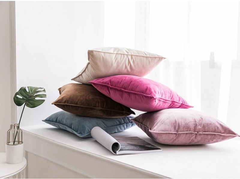 2-teiliges Set Samt-Kissenbezug, dekorativer Kissenbezug für Sofa, Schlafzimmer, 30 x 50 cm/45 x 45/50 x 50/60 x 60 cm, moderner Geschenk-Kissenbezug – Detail 8
