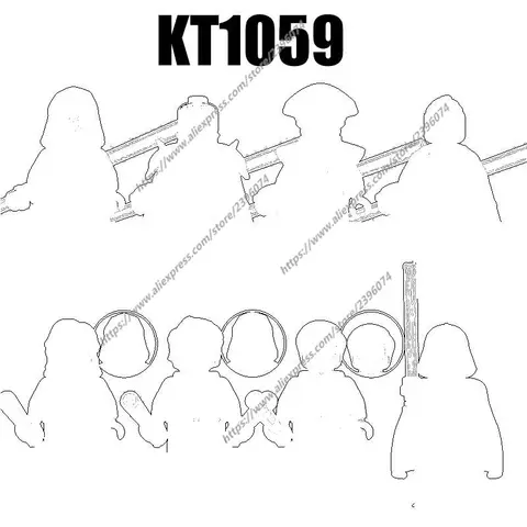KT1059 액션 피규어 영화 액세서리 빌딩 블록 벽돌 장난감 XP451 XP452 XP453 XP454 XP455 XP456 XP457 XP458