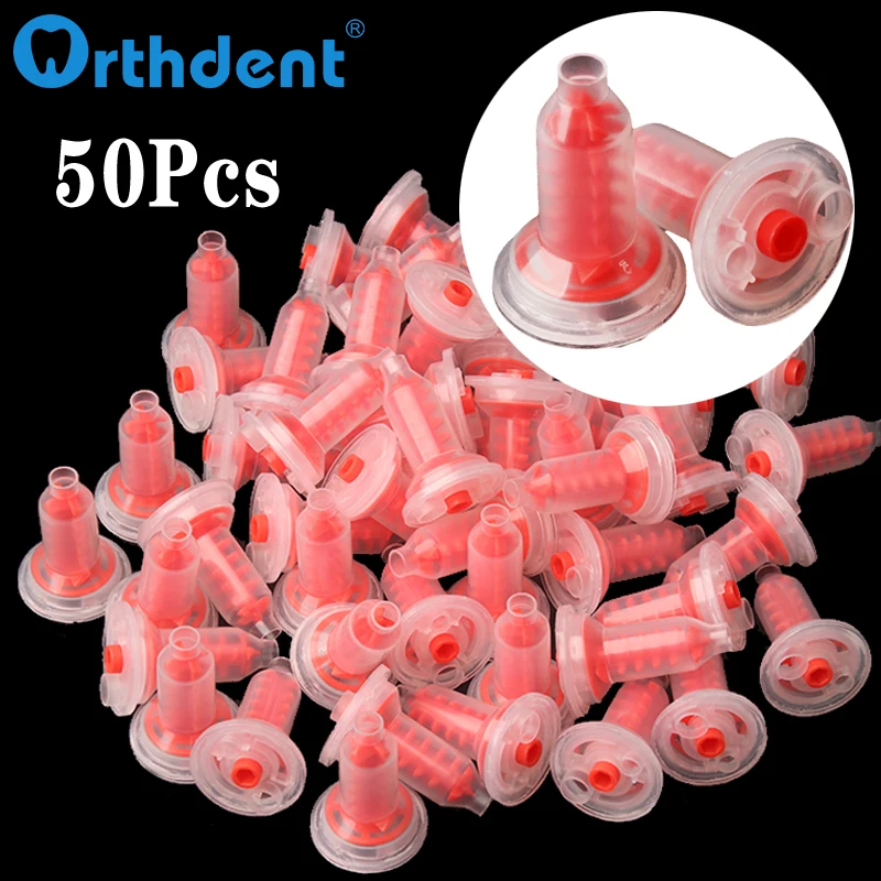 

50 шт., стоматологические динамические смесительные насадки, слепочные насадки, силиконовая резиновая головка, смесительная машина Pentamix, конвейерная головка 5:1, стоматологические инструменты