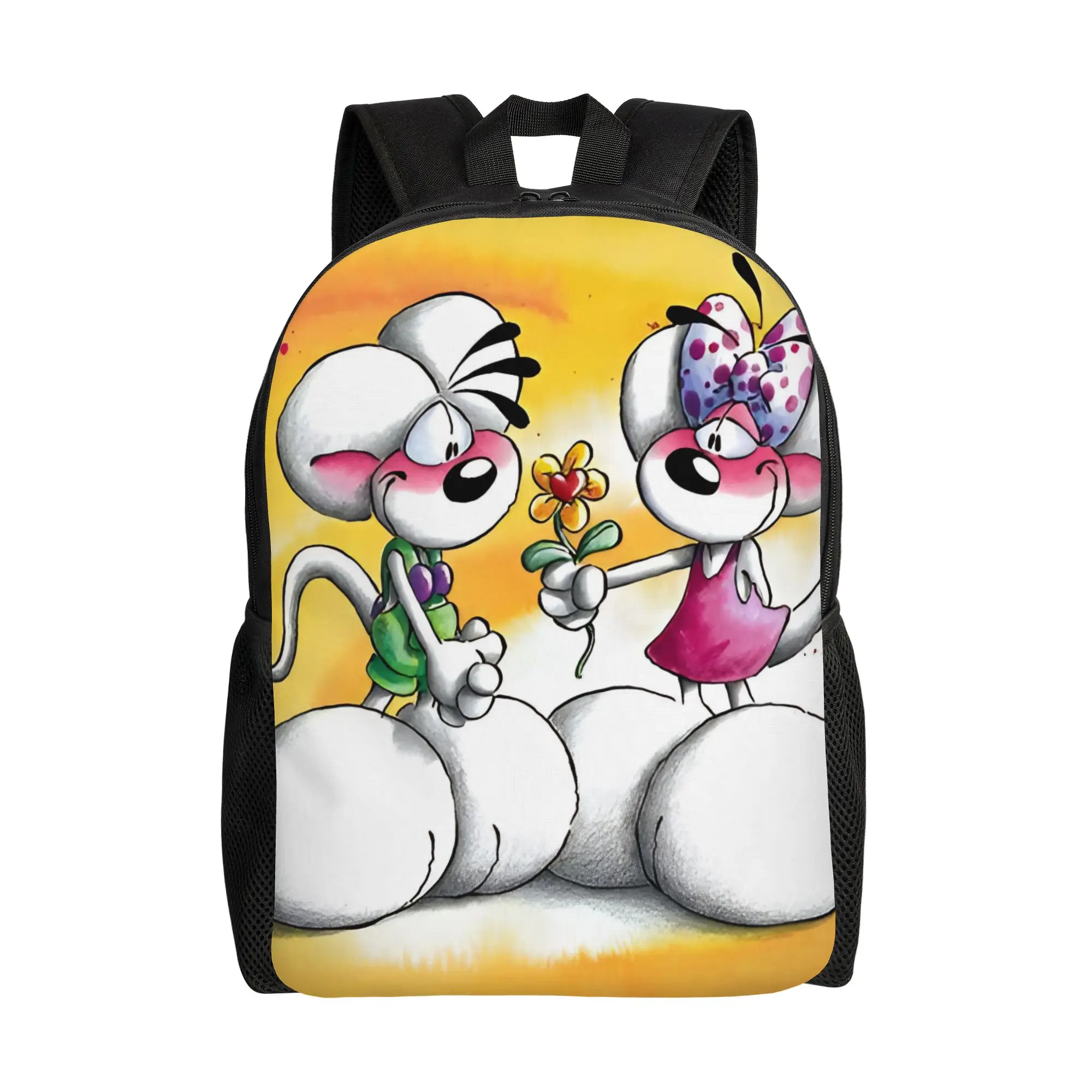 

Cartoon D-Diddl Cool Backpack Sports High School Business Daypack for Men Women Laptop Computer Shoulder Bag